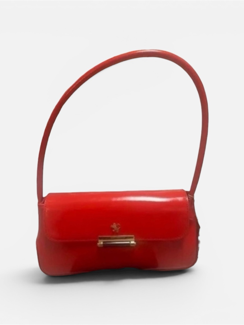 NEW Pratesi Firenze Red Patent Leather Satchel Bag Purse Made In Italy